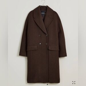 MADEWELL Gianna Women’s Wool Coat Size 6 Brown